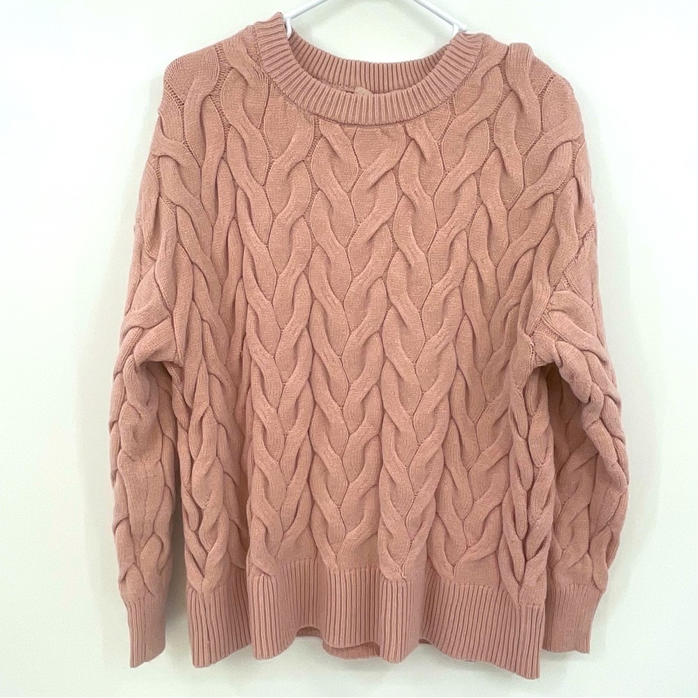 Philosophy Soft Pink Textured Crewneck Sweater – Size Medium